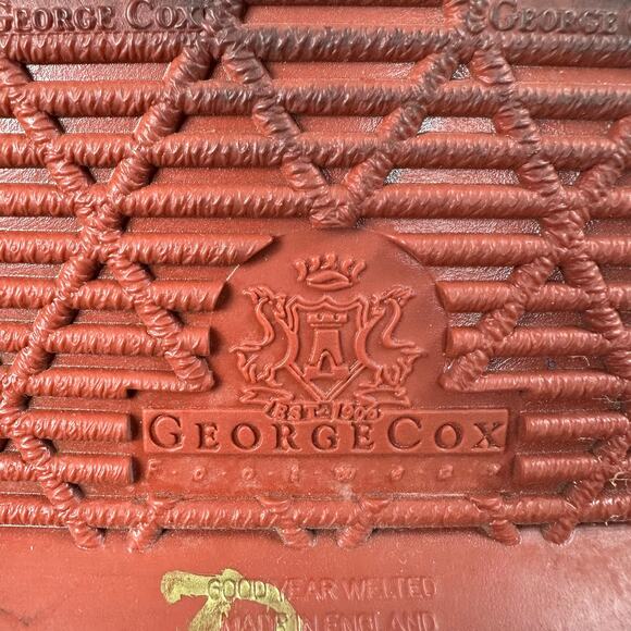 George Cox Barrie Ltd Oxford Shoes Men’s Size US 12 EU 44 Cream - Picture 10 of 10